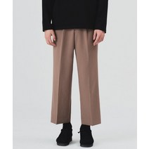 커스텀어클락 소프트 3에이치 라인 크롭 와이드 슬랙스 라이트브라운 SOFT 3H LINE CROP WIDE SLACKS L.브라운