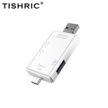 카드리더기 usb sd card TISHRIC-6 인 1 카드 리더기 외부 U 디스크 TF SD 키보드 마, 01 WHITE