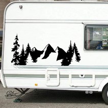 투명 텐트 쉘터 원터치 비닐 천막SUV RV 캠핑카 오프로드 장식 나무 숲 자연 장면 산 데칼 자동차 우드랜, [01] 60x28 cm, 07 Brown_01 60x28 cm