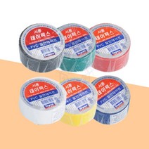 (낱개 박스) PVC 절연 전기테이프 전색상 서통테이팩스, 1개입