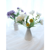화이트 세라믹 화병 프로방스 소품 고급 천연 실내 방향제 플라워 디퓨저, 바이올렛, 화이트 자스민&민트, 플라스크 화병