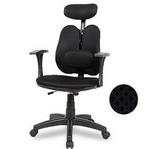 체어포커스 국민의자 피플 C형 요추헤더 형 올메쉬 사무용 의자, 블랙