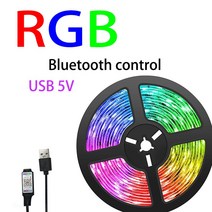 2구 3구 5구 8구 멀티탭 LED 스트립 RGB 2835 5V USB 블루투스 IR 컨트롤 Lighing 유연한 테이프 리본 데스, 05 7.5M, 01 5V 2835 Bluetooth