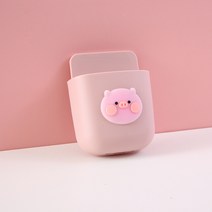 내일내꺼 수납함 캐릭터 핸드폰 카툰 벽부착 리모콘 꽂이 월포켓 리모컨정리함 SJYKQSN10, SJYKQSN아기 돼지