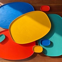 컬러 옻칠 자인트레이 대 4colors, 5. 자황색(대)