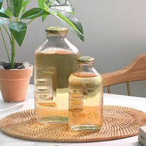 레트로 델몬트 유리병 2size 사각 글라스 주스 물병 주스병 보리차병 과실주병, 500ml