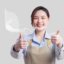 네버팩토리 주방용 투명 위생 마스크 세트 프레임4p 필름50매, 위생마스크 1 set