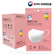 웰클린 네오 황사 방역 마스크 KF94 80매입 소형 중형 대형, 80개, 1매
