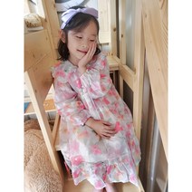 봄 여아 꽃원피스 공주 샤 쉬폰 아동 유아 플라워원피스 키즈 북유럽 생일선물 나들이촬영룩