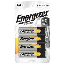 에너자이저 알카라인 건전지 AA 4입x4개 (16알) 카드형, 4개입, 4개