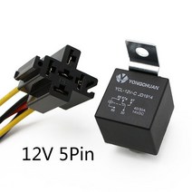 릴레이 자동차릴레이 45 핀 방수 자동차 릴레이 긴 일반적으로 헤드 라이트 에어컨 용 DC 12V/24V 열림, 07 5P 12V 40A