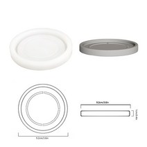 캔들만들기 실리콘 몰드 화분 뚜껑 포함 양초 용기 둥근 다육 홈 데코도, Lid