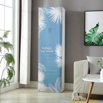 광장 캐비닛 기계 에어컨 청소 커버 수직 키트 홈 천 아트, [01] 170 x 50 x 30cm, [17] Blue Palm