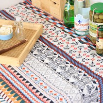 자투리 방수천 아즈텍코코 E0014스트라이프