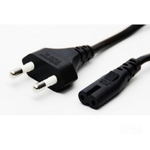 티테크 국산 8자 파워 케이블 2m(AC 220V/2.5A)/녹음기잭(라디오잭) 호환용 제품/8자형 전원(AC) 코드/가전제품/노트북 어탭터용 전원 케이블