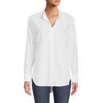 James Perse ​Collarless Cotton Shirt - WHITE108186