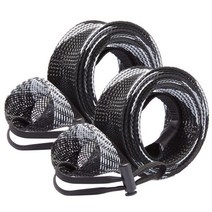 베이스dash 캐스팅 스피닝 낚싯대 슬리브 낚싯대 보호 최대 7-1/2ft 앵글 태클 메쉬 커버, For Casting Rod, Black White-2pcs