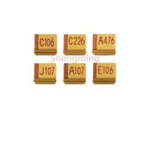 20PCS 1206 형 16V 25V 1 미크로포맷 2.2 4.7 10 SMD 탄탈륨 커패시터, 01 16V1UF 105C