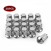 20PCS 러그 너트 BULGE ACORN 12X1.5 크롬 휠 포드/퓨전/포커스/탈출 차량용품 자동차 스타일링, One Color_One Size, One Color