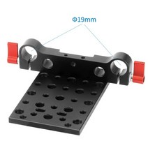 15mm 로드 클램프 1/4 3/8 치즈 마운트 SLR 카메라 숄더 리그 포커스 레일 블록 스위치 플레이트 삼각대베, 05 19mm Combo