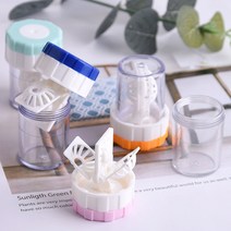 휴대용 렌즈통 소프트 콘택트 컬러 서클 렌즈 보관통, 민트