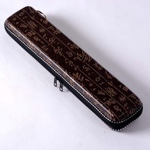 플룻가방 케이스 Wuyue 가죽 서예 특 대나무 분해 이중 섹션 지퍼 cdefg 조정, 권장 g-tone 내부 길이: 29cm