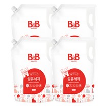 비앤비 유아용 무루무루 섬유세제 리필, 4개, 1800ml