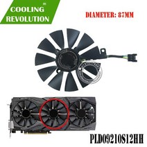 쿨러 쿨링 팬 써멀 구리스 패드 PLD09210S12HH T129215SU ASUS STRIX R9390X R9390 RX480 RX580 비디오 카드 냉각 용 VGA 쿨러, 5 핀, 02 5 PIN