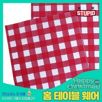 스투피드 크리스마스 테이블웨어 모음, 81_파티냅킨 [체크 레드] 33cm 20매입