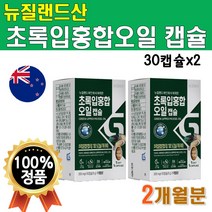 뉴질랜드 초록입홍합오일 2개월분 60캡슐 초록잎홍합 성분 초롱이홍합 푸른홍합 초록빛홍합 초롱잎홍합 청홍합 푸른입홍합오일 GREENMUSSELOIL 초록입홍합추출오일