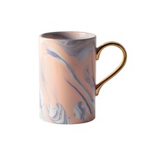 이태리 까사무띠 리얼 골드 마블 머그컵 18타입 (택1), 450ml, 오렌지(살구)