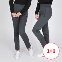[스타일랑] (1+1) 국내생산 탄탄핏 여성 따뜻한 기모안감 트레이닝 바지 / 빅사이즈 등산복 작업복