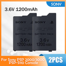 Sony 3.6v 1200mah 리튬 충전식 배터리 sony psp2000 psp3000 psp 2000 3000 psp-s110 플레이 스테이션 휴대용 컨트롤러, 2개, 2개