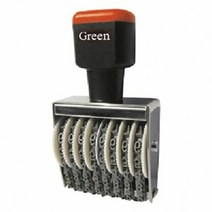 [AAY_3568618] 그린 넘버링 5mm 8단 사무용넘버링 넘버링도장 넘버링찍기 넘버링스탬프 숫자, 미포함