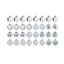 이케아 빈테르핀트 크리스마스 장식 오너먼트 트리 인테리어 소품, 멀티 실버 32P