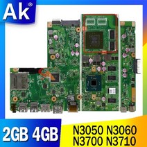 msi메인보드 x540sc 2gb 4gb ram n3050 n3060 n3700 n3710 cpu 노트북 메인보드 asus x540sc x540s x540 노트북 마더보드 확인, n3050 n3060 2GB