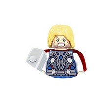 [레고공식] 장난감 빌딩 블록 미니 피규어 슈퍼 히어로 개미 배트맨 독 스파이더 맨 조립 액션 인형 벽돌 모델 퍼즐 남아용, [21] Thor
