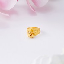 바울레토 24k 순금 1.875g 입체 트윈벨 돌반지 아기반지