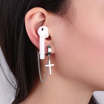 에어팟 분실방지 귀걸이 고정 커스텀 귀찌, 귀찌형, A 스몰크로스