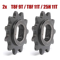 스프라켓 tdpro 2pcs t8f25h 9t 11t 9 11 톱니 스프로킷 10mm for razor evo izip 500w 1000w 전기 스쿠터, 없음