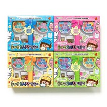 베이빈 슬라임 도시락 만들기, 1세트, 노랑+분홍+파랑+연두