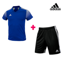 아디다스 홈트 런닝 트레이닝 스포츠웨어 상하복 축구복 블루 심판복 단체주문 *빠른배송*