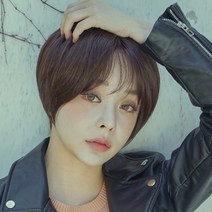 여성 수제 통가발 리프컷2 여성가발, S, 1, 초코브라운