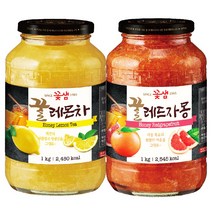 [1+1묶음] 꽃샘 꿀자몽차 & 꿀레몬차 1kg, 상세페이지 참조, 상세페이지 참조