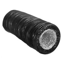 PATIKIL 유연한 드라이어 벤트 호스 알루미늄 벤트 덕트 열 음향 단열 방음 HVAC용 블랙 1m(3.3피트) x 7.5cm(2.9인치) (길이 x ID) 374507, 3.28ft x 4.92inch, Black