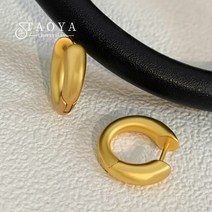 순금 링 귀걸이 여자 심플 매트 골드 컬러 후프 패션 쥬얼리 파티 여성 소녀 선물 절묘한 액세서리