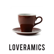 러브라믹스 튤립 라떼 카페 커피잔 모카브라운 280ml