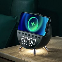 A7 다기능 블루투스 스피커 디지털 시계, A7-블랙
