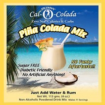 Skinny Cal-0-Colada Zero Calorie All Natural Pina Colada Cocktail Mix Powder 44 Servings / 2.5 gal, 1