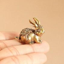 금토끼 선물 장식 소품 순금 황금 골드 동상 귀여운 토끼 알파카 파인애플 인형 보석 조디악 동물 현대, 03 19x24mm